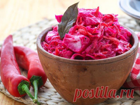 Капуста, маринованная со свеклой — 6 рецептов быстрого приготовления | Вкусные рецепты