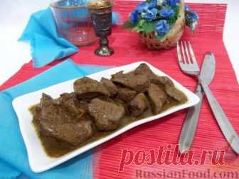 Рецепт: Печень в сметане на RussianFood.com