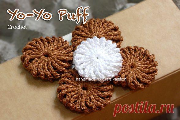 Вязание Учебное пособие: Йо-Йо Puff | Бесплатный шаблон & Учебник по CraftPassion.com - Часть 2