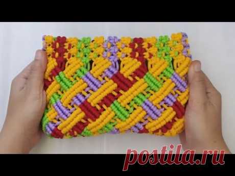 Tutorial DIY Macrame bag Summer rainbow - YouTube
