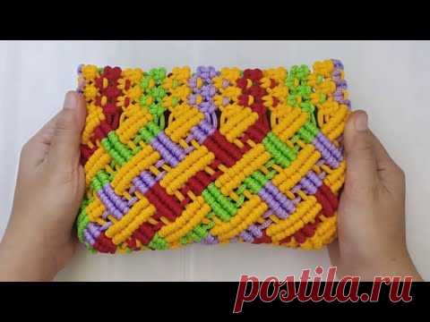 Tutorial DIY Macrame bag Summer rainbow - YouTube