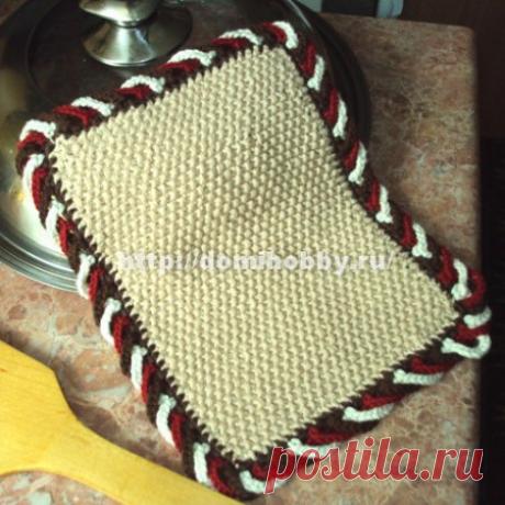 Трехцветная обвязка крючком