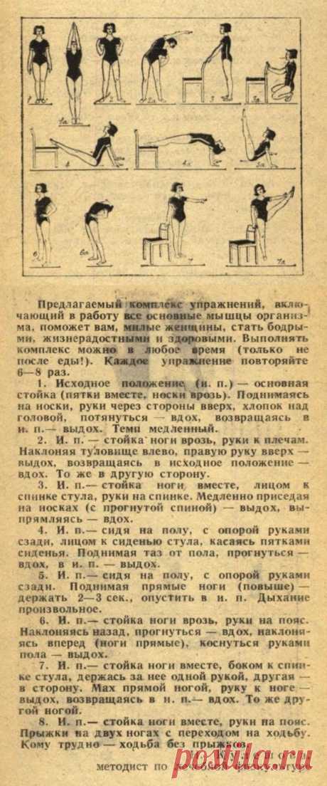 Комплекс упражнений включающий в работу все основные мышцы организма