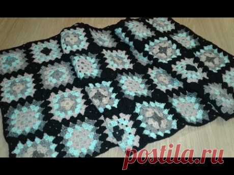 Кардиган из квадратных мотивов. Часть 2. Соединение мотивов в полотно.  Knitting women's cardigan.