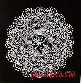 Круглые ажурные салфетки крючком схемы