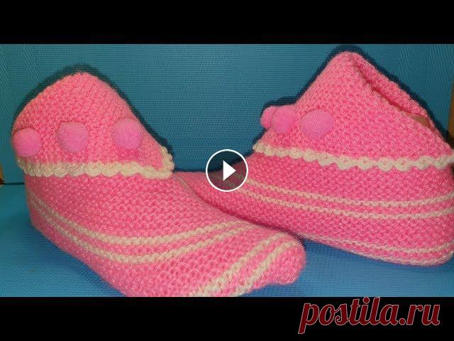 #511 ТАПОЧКИ СПИЦАМИ ИЗ ОДНОГО КВАДРАТА. МАСТЕР КЛАСС #511 ТАПОЧКИ СПИЦАМИ ИЗ ОДНОГО КВАДРАТА. МАСТЕР КЛАСС...