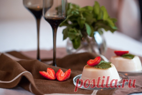 Мятная панна-котта