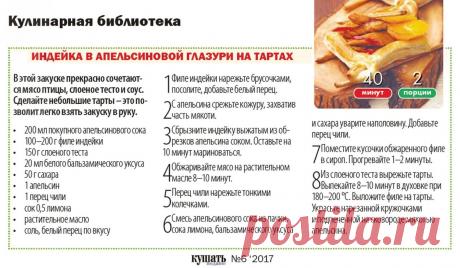 Индейка в апельсиновой глазури на тартах