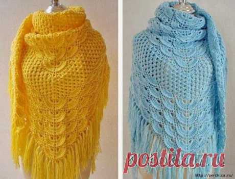 Красивая шаль крючком
