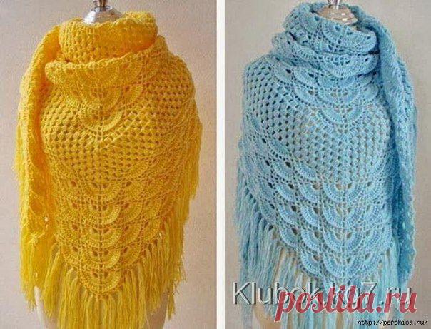 Красивая шаль крючком