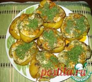 Запечённый картофель в ароматной "шляпке" - кулинарный рецепт