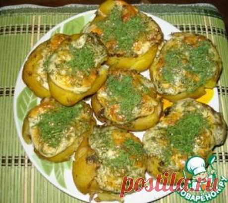 Запечённый картофель в ароматной &quot;шляпке&quot; - кулинарный рецепт
