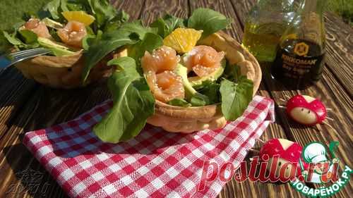 Плетеные корзинки для салата с божьей коровкой - кулинарный рецепт