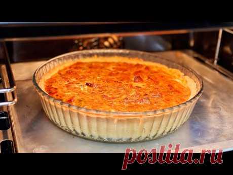 Песочное тесто для пирога, которое получается у всех! КИШ Лорен с курицей и овощами
