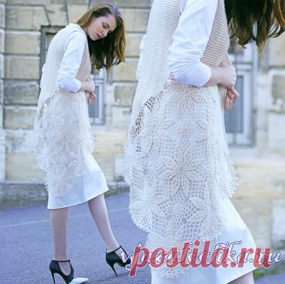 Вязаные женские безрукавки и жилеты – схемы на Вязалочка.ру