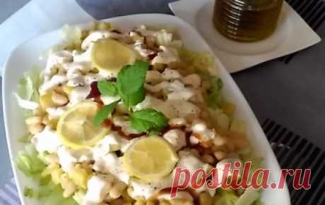 Салат из белой консервированной фасоли