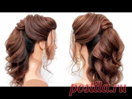 How to: Curly ponytail.Bridal hairstyle. [Hair tutorial]