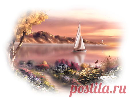 Клипарт пейзажи (речные,морские) PNG