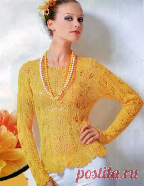 Схемы ажурных красивых кофт спицами (Описание + Фото)