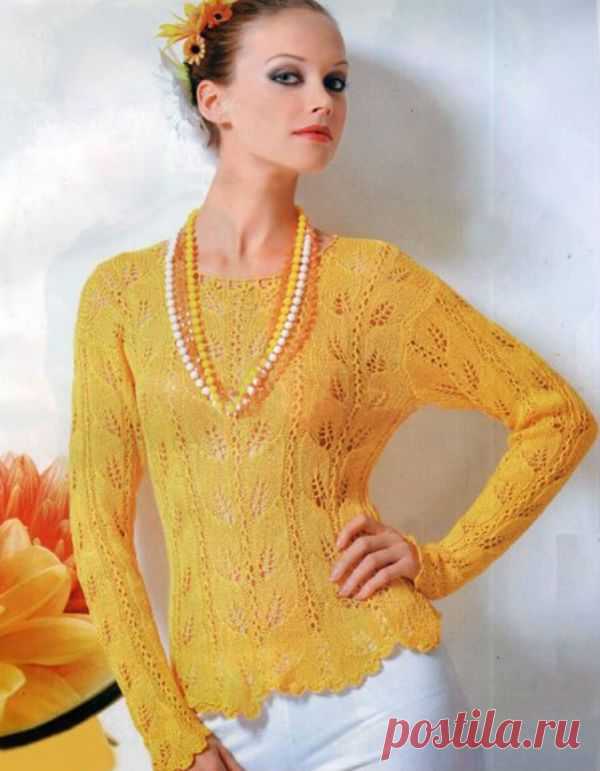 Схемы ажурных красивых кофт спицами (Описание + Фото)