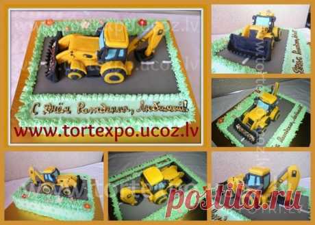 FOTKI.LV - Пользователи / N / niagarabalt / TORTEXPO-Торты на заказ / ТОРТЫ/TORTES / ТОРТ С МОДЕЛЬЮ ТРАКТОРА JCB ВЕС 3,600 КГ