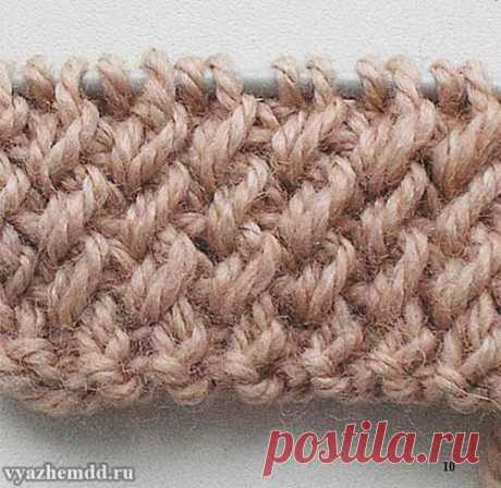 Вязание красивой резинки для шапочек.