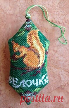 Вышивка крестиком игрушку на ёлочку
