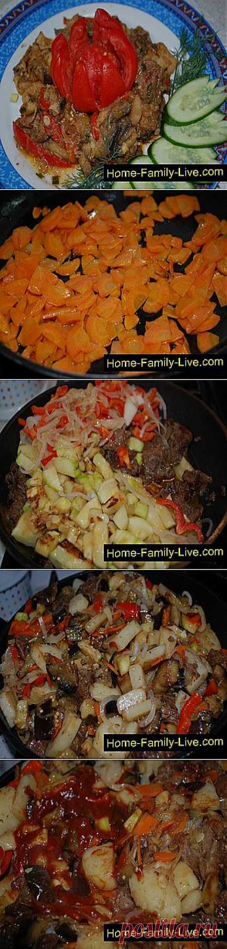 Кулинарные рецепты Мясо с овощами - пошаговый фоторецепт - овощное рагу с мясом