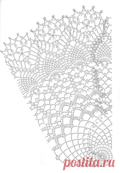 Салфетка "Белое и чёрное" крючком. Ажурная салфетка крючком | Я Хозяйка