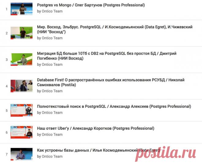 Доступны видеозаписи Postgres-докладов с РИТ++!