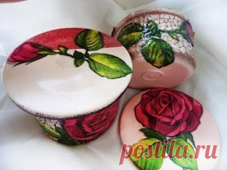 Декор пластиковых баночек - Ярмарка Мастеров - ручная работа, handmade