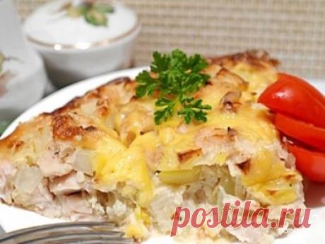 Рецепт: Запеканка с курицей в мультиварке
