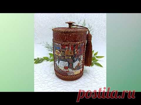 Декор металлической баночки. Мастер-класс