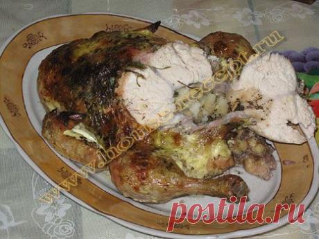 Курица запеченная с яблоками | Ваши любимые рецепты