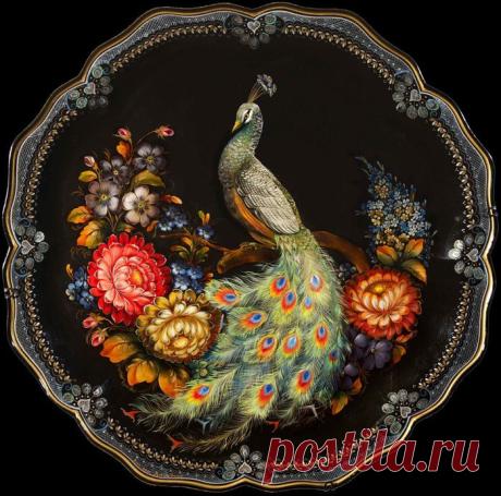 Лаковые подносы Нижнего Тагила и Жостово » "Павлин"