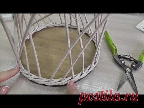 Тройная веревочка из 4-х трубочек. Плетение из газет