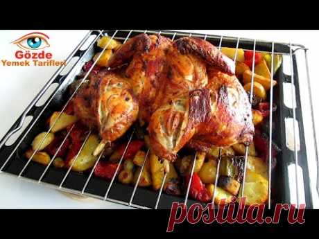 Это мой любимый рецепт! Цыпленок в духовке! С легкими овощами. рецепт курицы.