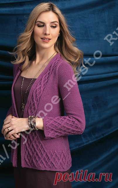 Женский элегантный жакет спицами 
Cabled Cardigan by Amy Herzog




Размеры: S (M/L, XL, 2XL/3XL)Окружность груди – 89.5 (110.5, 130.5, 152.5) см,Длина – 63.5 (66, 68.5, 71) см,Окружность рукава в области подмышки – 30 (33, 37.5, 42)…