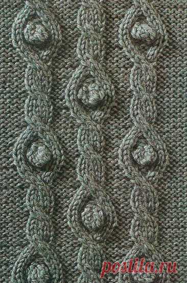 Узор № 48 - узорная полоска с косой. Схему вязания и условные обозначения вы сможете увидеть на сайте.