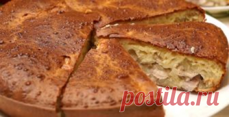 Ленивый заливной пирог к ужину: с очень вкусной начинкой