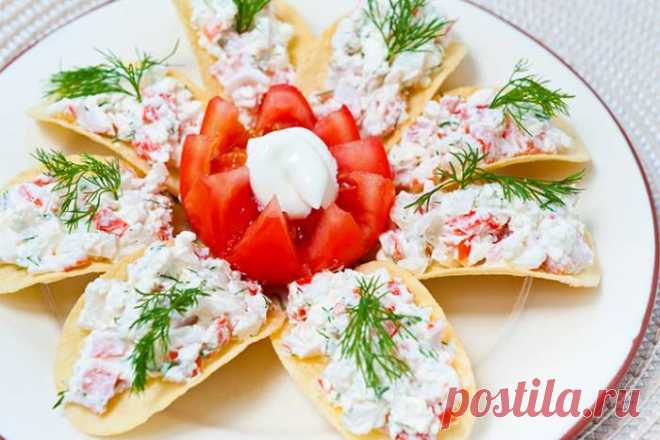 Сырная закуска на чипсах - рецепт с фото / Простые рецепты