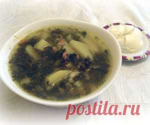 Зеленый борщ со щавелем и фасолью | Вегетарианские рецепты