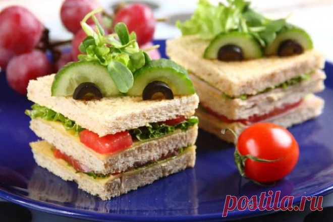 Сэндвич с салатом и ветчиной – пошаговый рецепт с фото.