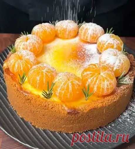 Готовим мандариновый сметанник