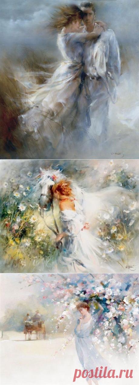 Анна Ахматова. . Любовь покоряет обманно,
Напевом простым, неискусным.
Еще так недавно-странно
Ты не был седым и грустным.

И когда она улыбалась
В садах твоих, в доме, в поле
Повсюду тебе казалось,
Что вольный ты и на воле.

Был светел ты, взятый ею
И пивший ее отравы.
Ведь звезды были крупнее,
Ведь пахли иначе травы,
Осенние травы.