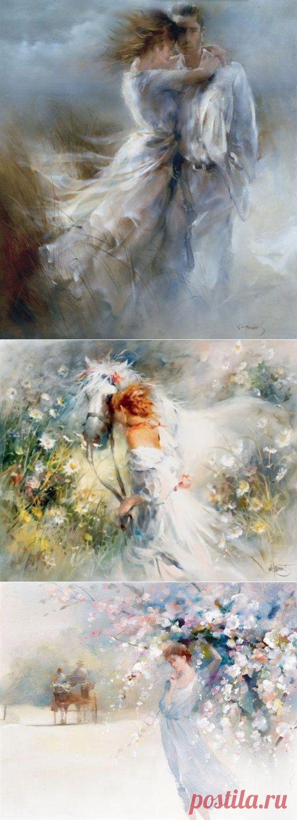 Анна Ахматова. . Любовь покоряет обманно,
Напевом простым, неискусным.
Еще так недавно-странно
Ты не был седым и грустным.

И когда она улыбалась
В садах твоих, в доме, в поле
Повсюду тебе казалось,
Что вольный ты и на воле.

Был светел ты, взятый ею
И пивший ее отравы.
Ведь звезды были крупнее,
Ведь пахли иначе травы,
Осенние травы.