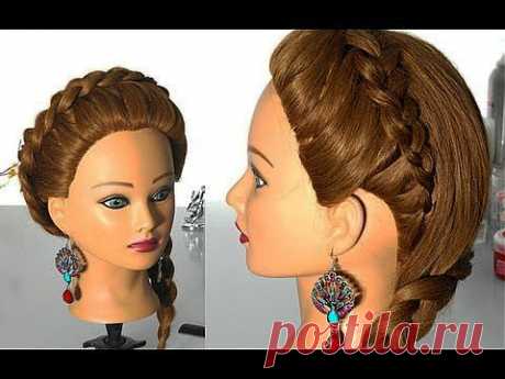 Плетение косы: обратная французская коса. Frisuren für langes Haar. Zöpfen auf lange Haare - YouTube