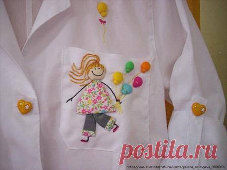 Объемная аппликация в виде кукольных фигурок