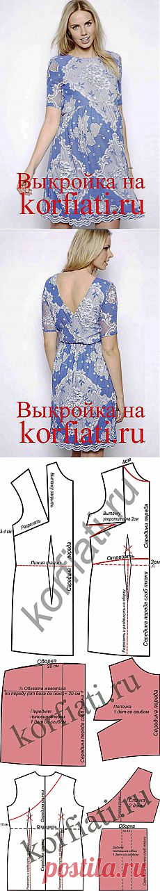 Выкройка платья для беременных от ШКОЛЫ ШИТЬЯ Анастасии Корфиати
