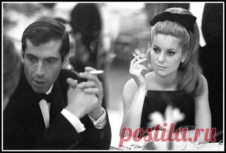 Catherine Deneuve and Roger Vadim at the Paris Opera Gala, photo by Pierluigi Praturlon, March 18, 1962